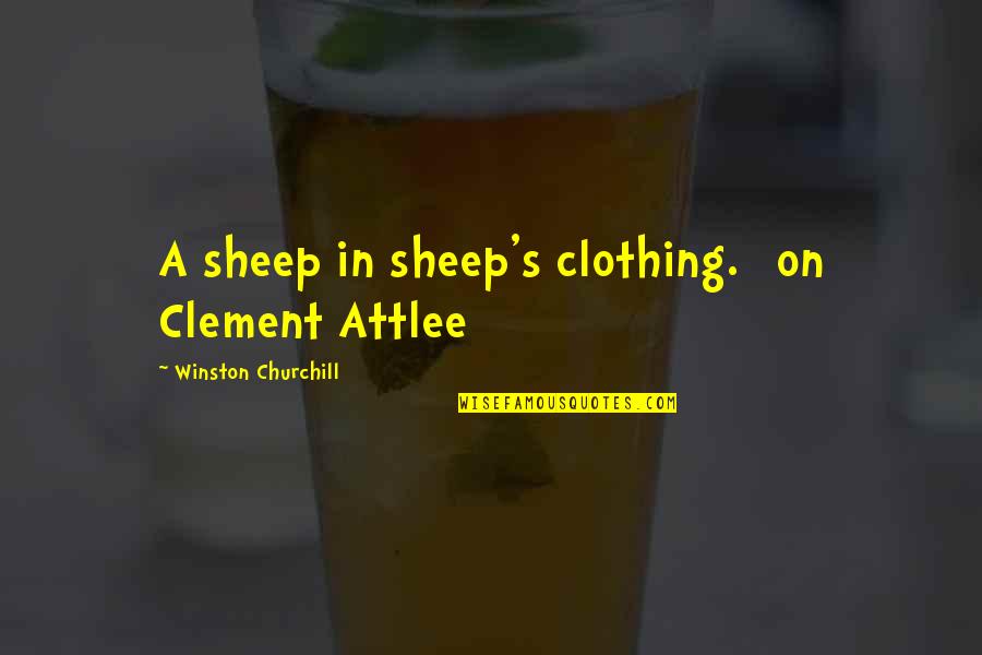 Verex Putter Quotes By Winston Churchill: A sheep in sheep's clothing. [on Clement Attlee]