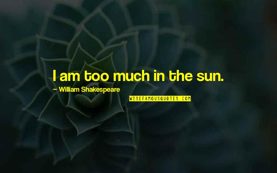 Verkrachtingsverhalen Quotes By William Shakespeare: I am too much in the sun. Verkrachtingsverhalen Quotes By William Shakespeare: I am too much in the sun.