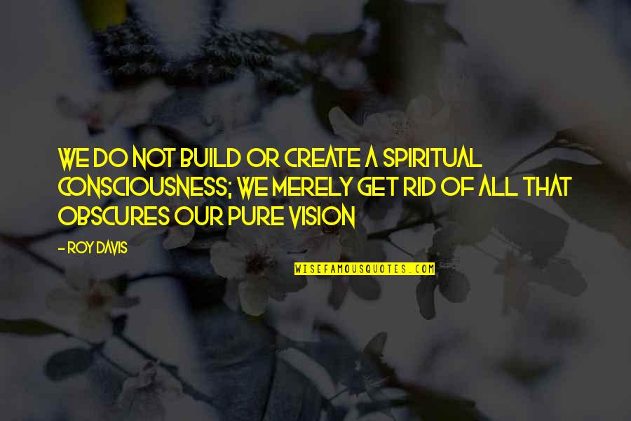 Vermaak In English Quotes By Roy Davis: We do not build or create a spiritual