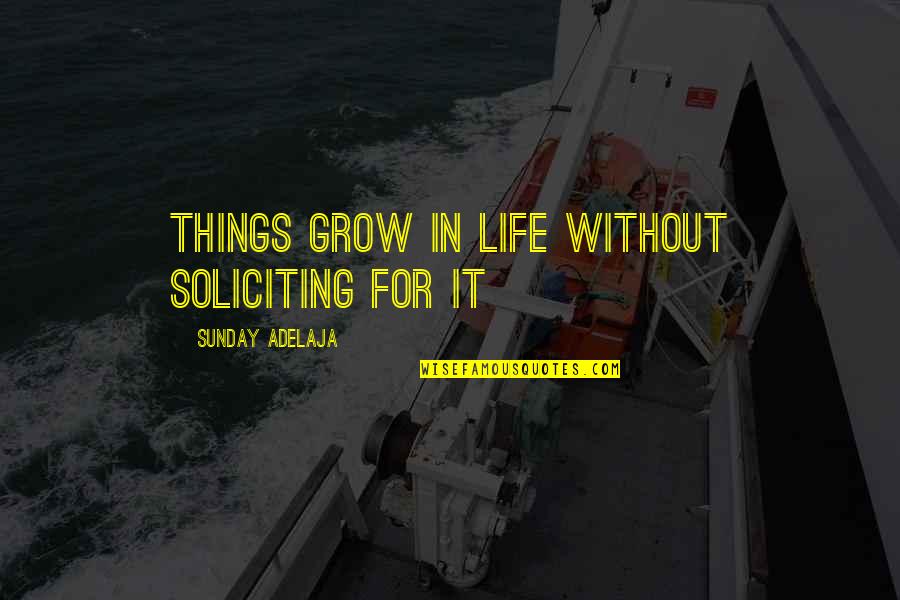 Vermek Istiyorum Quotes By Sunday Adelaja: Things grow in life without soliciting for it Vermek Istiyorum Quotes By Sunday Adelaja: Things grow in life without soliciting for it