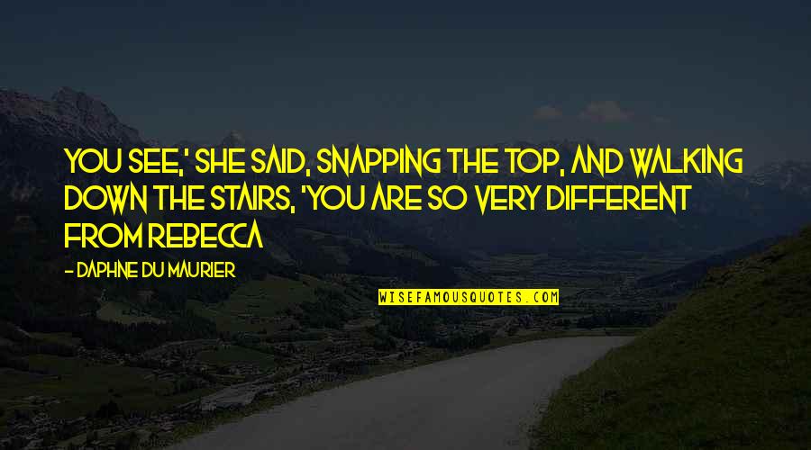 Vermoorden Vervoeging Quotes By Daphne Du Maurier: You see,' she said, snapping the top, and
