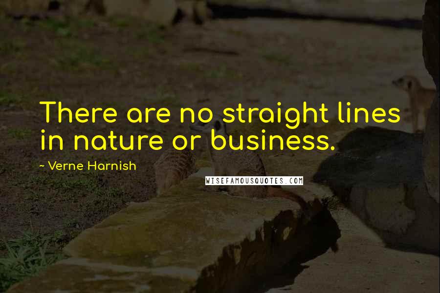 Verne Harnish quotes: There are no straight lines in nature or business.