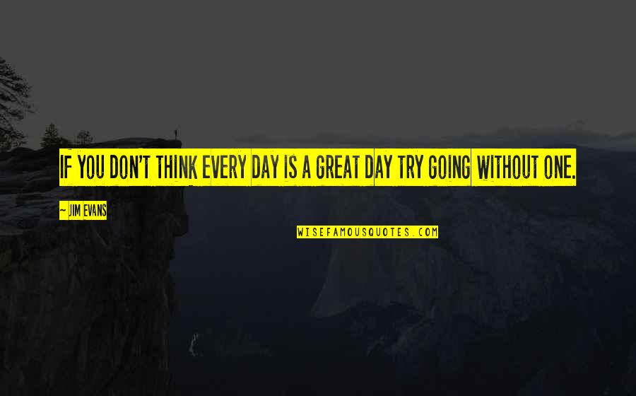 Vernessa Quotes By Jim Evans: If you don't think every day is a