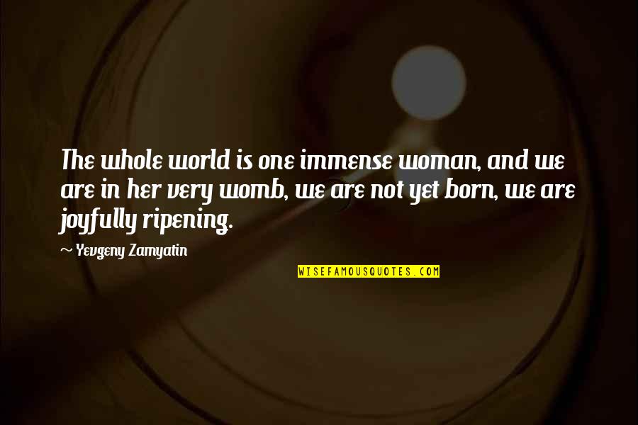 Vernessa Quotes By Yevgeny Zamyatin: The whole world is one immense woman, and