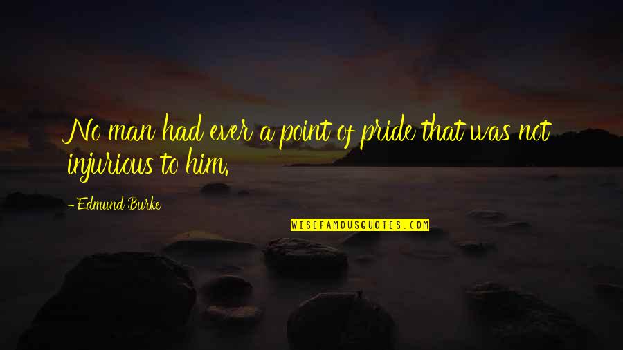 Vernot Vineyard Quotes By Edmund Burke: No man had ever a point of pride