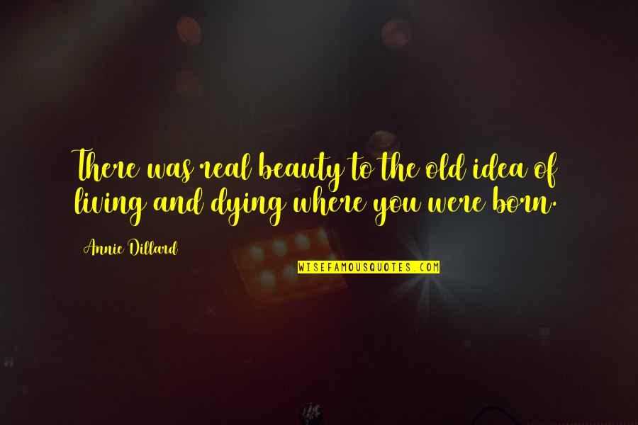 Versare Hush Quotes By Annie Dillard: There was real beauty to the old idea