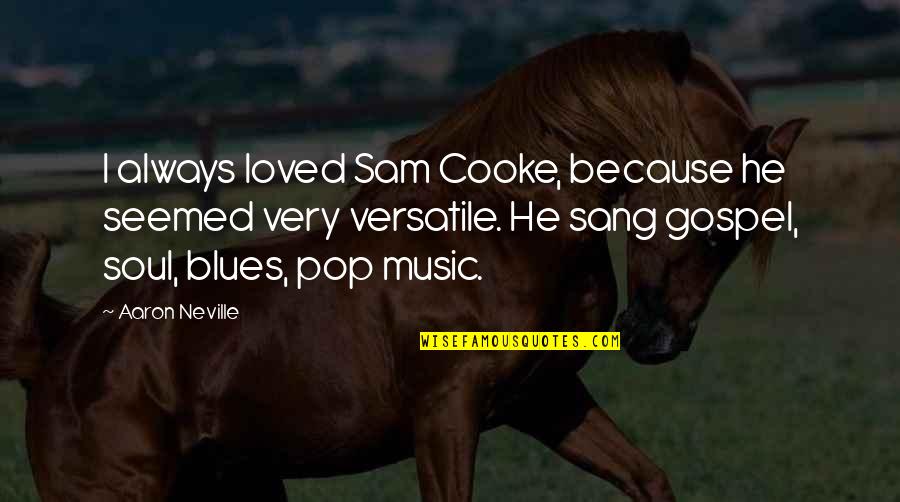 Versatile Quotes By Aaron Neville: I always loved Sam Cooke, because he seemed