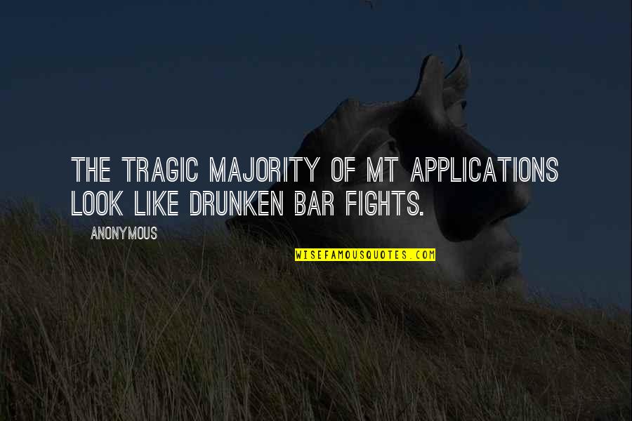 Verspielte Jungs 4 Quotes By Anonymous: The tragic majority of MT applications look like