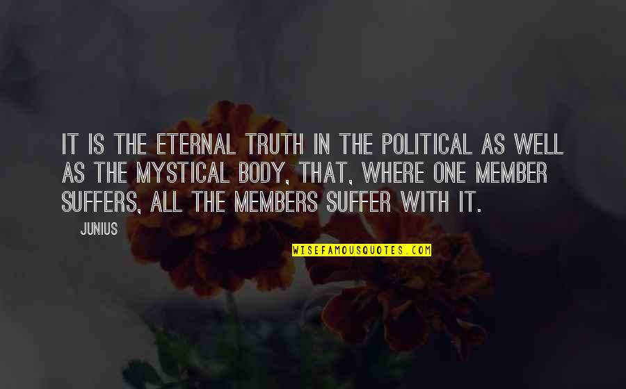 Versteckt Serven Quotes By Junius: It is the eternal truth in the political
