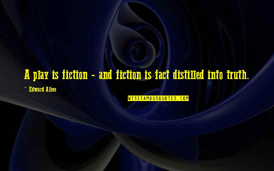 Versts Quotes By Edward Albee: A play is fiction - and fiction is