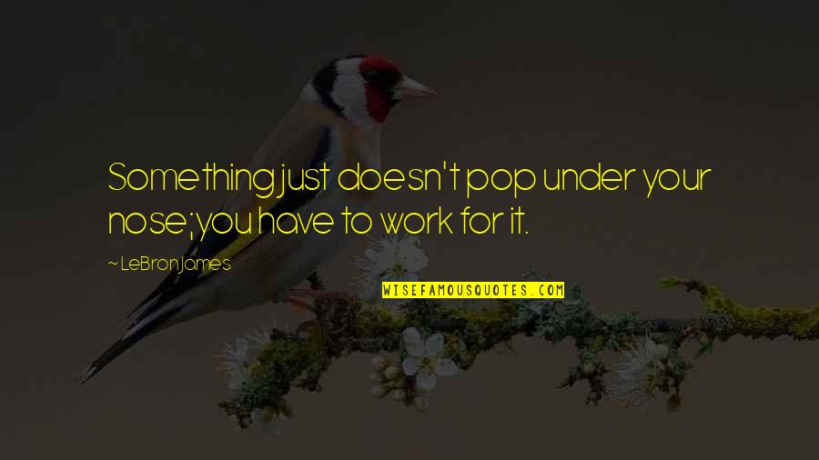 Verteidiger Des Quotes By LeBron James: Something just doesn't pop under your nose;you have
