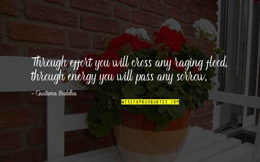 Vertigos Remedios Quotes By Gautama Buddha: Through effort you will cross any raging flood,