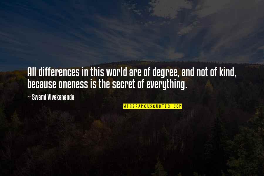 Vertraulich Magyarul Quotes By Swami Vivekananda: All differences in this world are of degree,