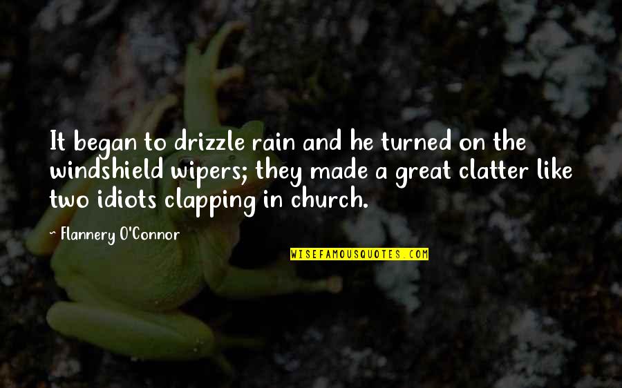 Vertrouwen Relatie Quotes By Flannery O'Connor: It began to drizzle rain and he turned