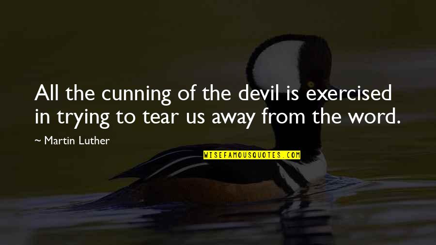 Very Cunning Quotes By Martin Luther: All the cunning of the devil is exercised