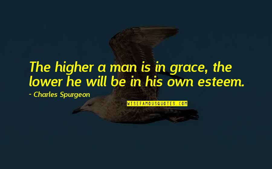 Very Humble Man Quotes By Charles Spurgeon: The higher a man is in grace, the