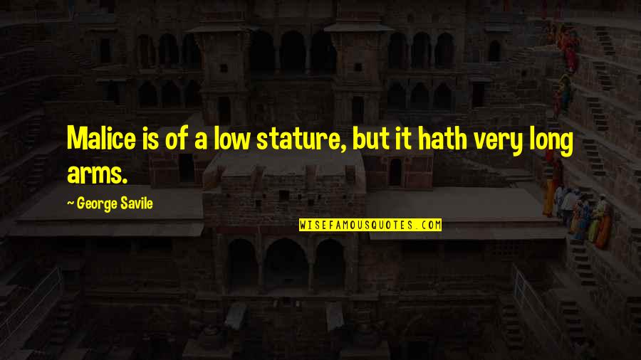 Very Low Quotes By George Savile: Malice is of a low stature, but it Very Low Quotes By George Savile: Malice is of a low stature, but it
