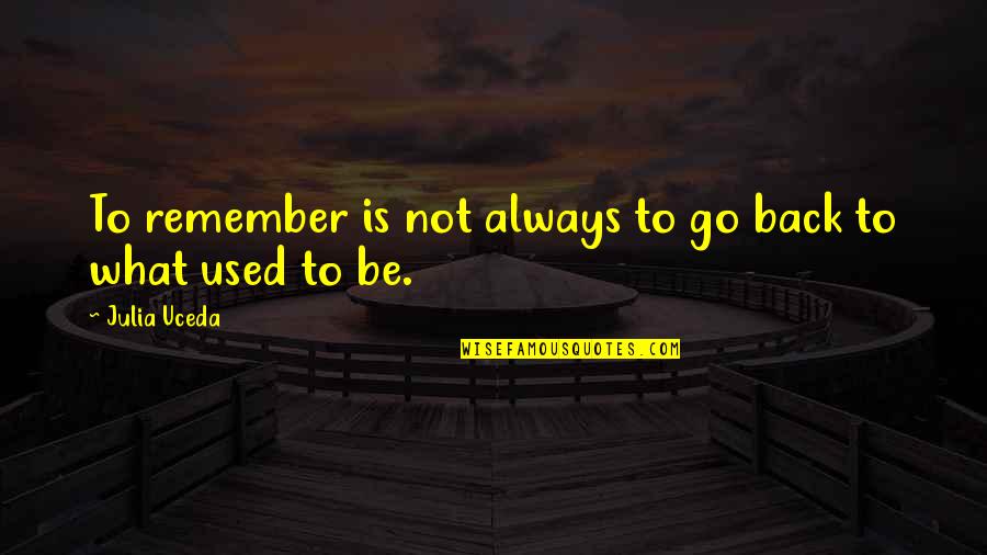 Very Merry Mix Up Quotes By Julia Uceda: To remember is not always to go back Very Merry Mix Up Quotes By Julia Uceda: To remember is not always to go back