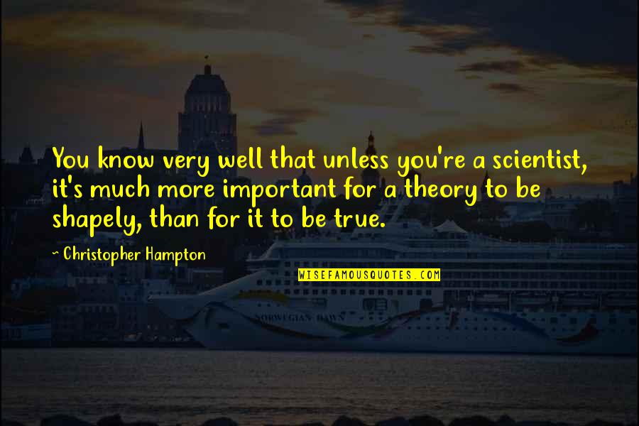 Very Much True Quotes By Christopher Hampton: You know very well that unless you're a Very Much True Quotes By Christopher Hampton: You know very well that unless you're a