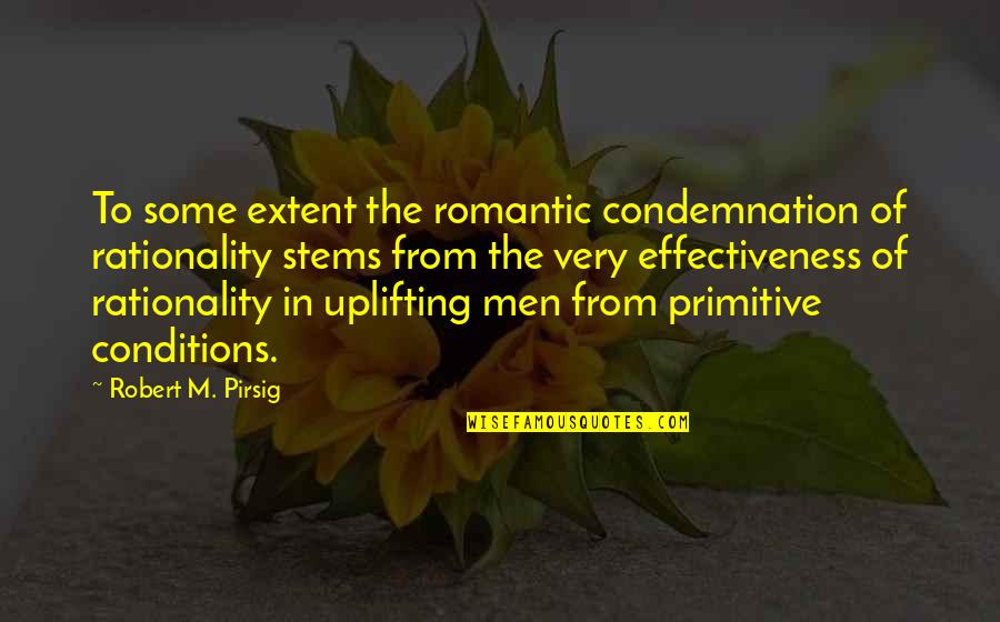 Very Romantic Quotes By Robert M. Pirsig: To some extent the romantic condemnation of rationality
