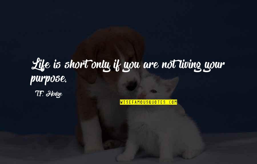 Very Short Attitude Quotes By T.F. Hodge: Life is short only if you are not