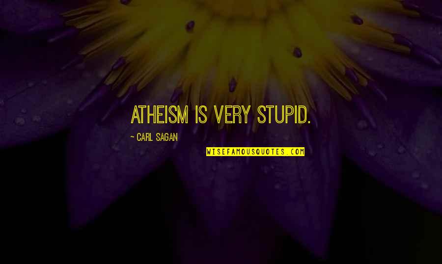 Very Stupid Quotes By Carl Sagan: Atheism is very stupid.