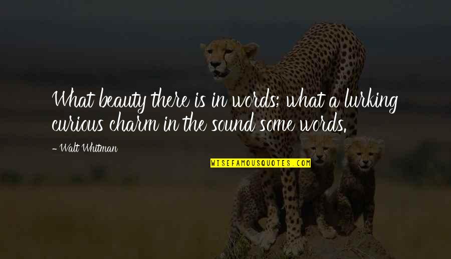 Very True Short Quotes By Walt Whitman: What beauty there is in words; what a