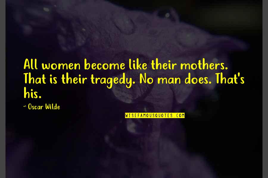 Vesnik Utrinski Quotes By Oscar Wilde: All women become like their mothers. That is