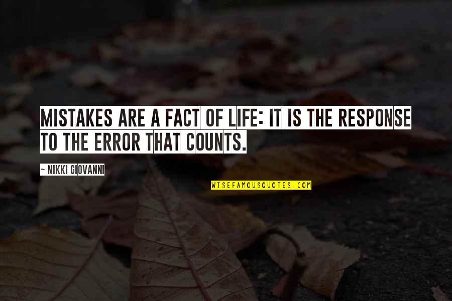 Veterans Day 2020 Inspirational Quotes By Nikki Giovanni: Mistakes are a fact of life: It is