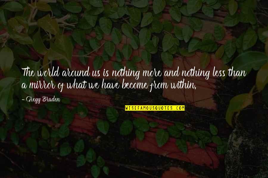 Veuve Clicquot Quotes By Gregg Braden: The world around us is nothing more and