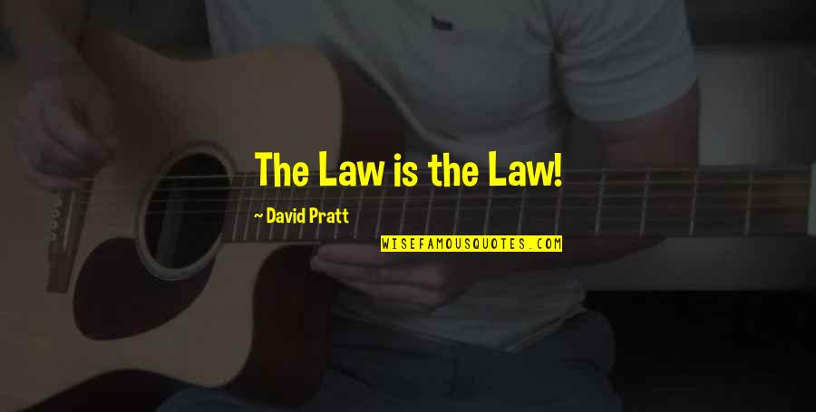 Vezane Igrice Quotes By David Pratt: The Law is the Law!
