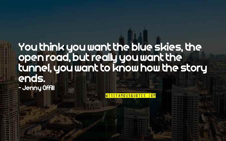 Viacom Quote Quotes By Jenny Offill: You think you want the blue skies, the