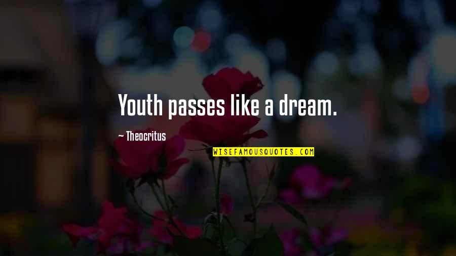 Viajar Es Vivir Quotes By Theocritus: Youth passes like a dream.