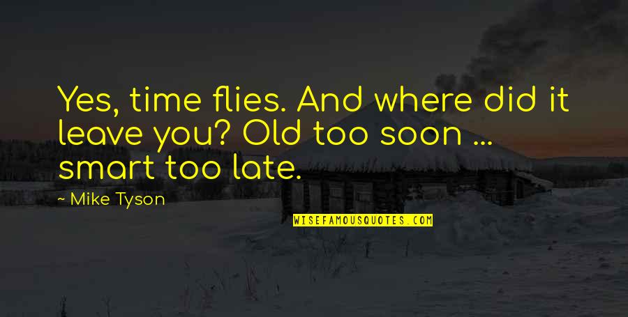 Vialle Velastic Quotes By Mike Tyson: Yes, time flies. And where did it leave