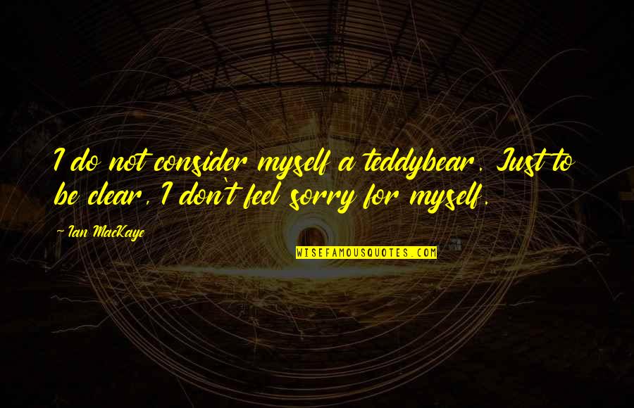 Vibhakar Shastri Quotes By Ian MacKaye: I do not consider myself a teddybear. Just