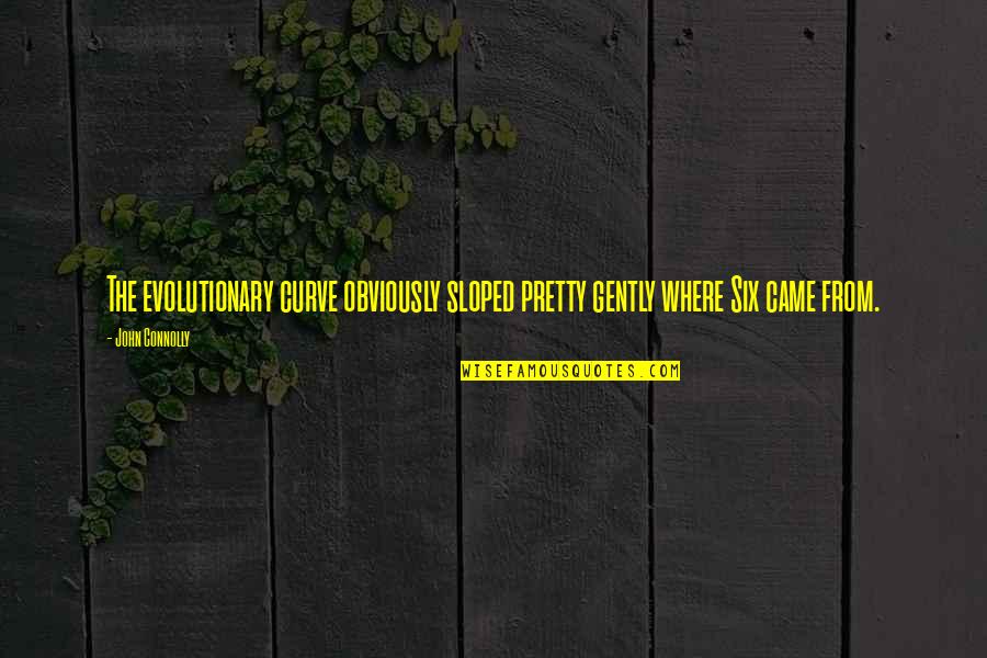 Vibol Chhong Quotes By John Connolly: The evolutionary curve obviously sloped pretty gently where
