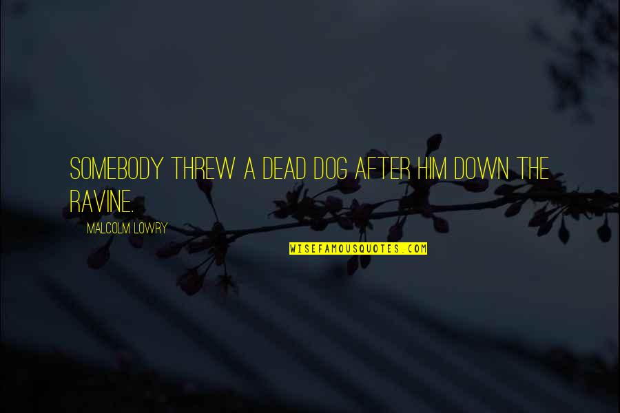 Vibracion Del Quotes By Malcolm Lowry: Somebody threw a dead dog after him down