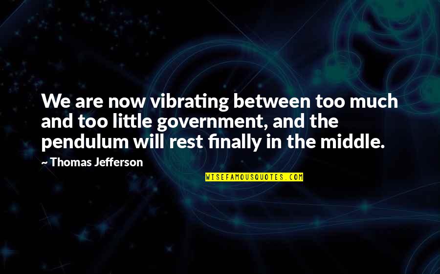Vibrating Quotes By Thomas Jefferson: We are now vibrating between too much and Vibrating Quotes By Thomas Jefferson: We are now vibrating between too much and