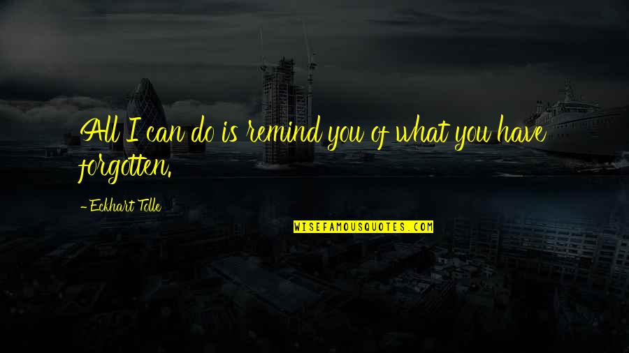 Vicegerent In Quran Quotes By Eckhart Tolle: All I can do is remind you of Vicegerent In Quran Quotes By Eckhart Tolle: All I can do is remind you of