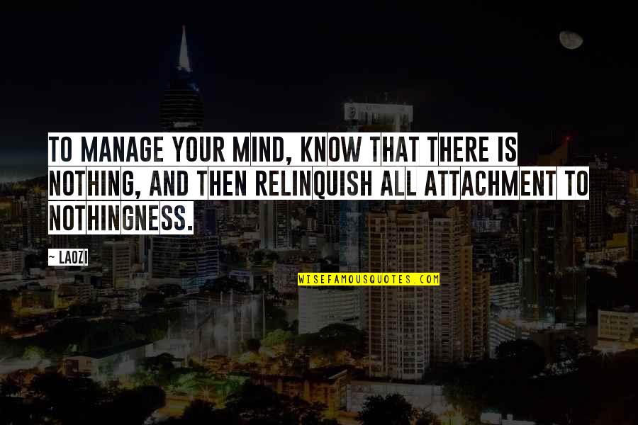 Vicegerent Quotes By Laozi: To manage your mind, know that there is