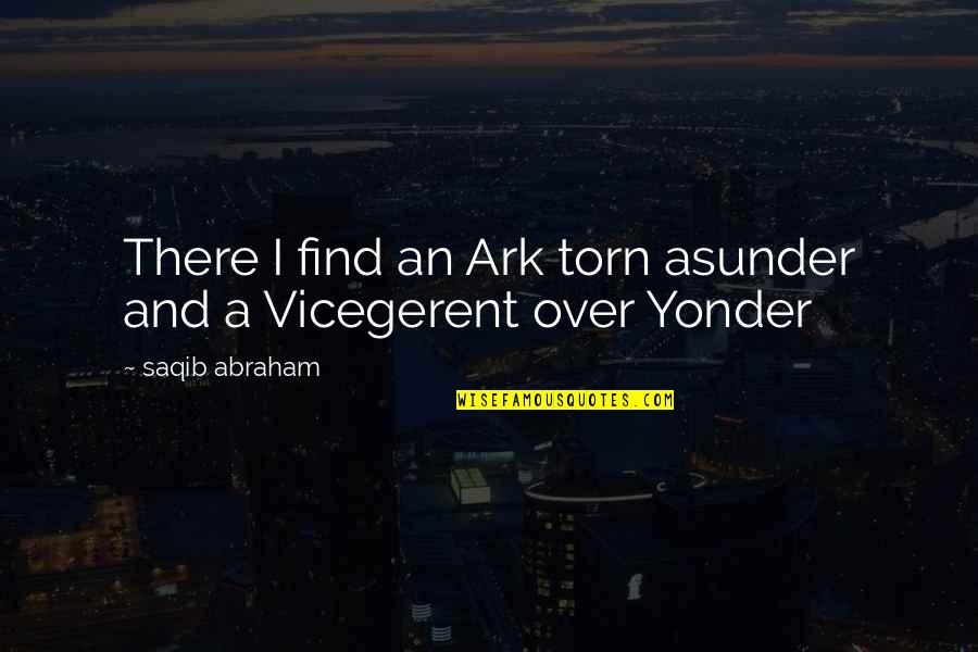 Vicegerent Quotes By Saqib Abraham: There I find an Ark torn asunder and