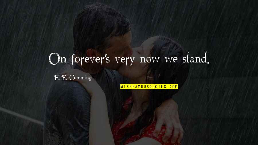 Vicentiu Covrig Quotes By E. E. Cummings: On forever's very now we stand. Vicentiu Covrig Quotes By E. E. Cummings: On forever's very now we stand.