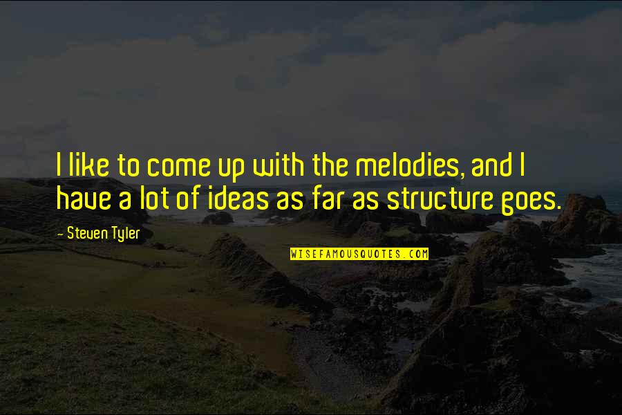 Vicinities App Quotes By Steven Tyler: I like to come up with the melodies, Vicinities App Quotes By Steven Tyler: I like to come up with the melodies,