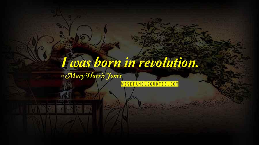 Viciously Pronunciation Quotes By Mary Harris Jones: I was born in revolution. Viciously Pronunciation Quotes By Mary Harris Jones: I was born in revolution.