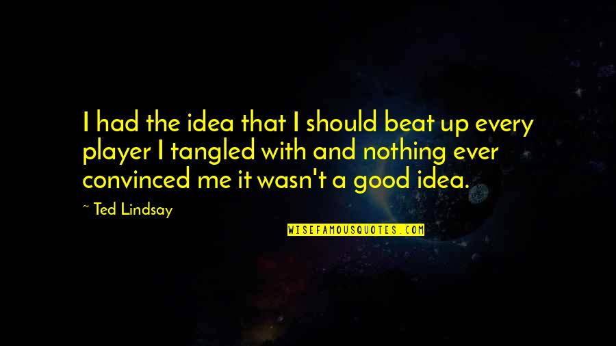 Vicistit Pocitac Quotes By Ted Lindsay: I had the idea that I should beat Vicistit Pocitac Quotes By Ted Lindsay: I had the idea that I should beat