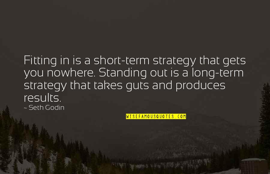 Vicki Gunvalson Quotes By Seth Godin: Fitting in is a short-term strategy that gets