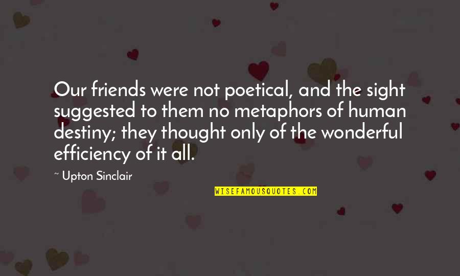 Vicki Myron Quotes By Upton Sinclair: Our friends were not poetical, and the sight