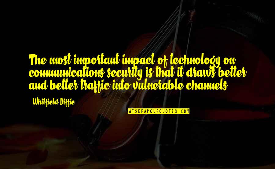 Victim 1961 Quotes By Whitfield Diffie: The most important impact of technology on communications