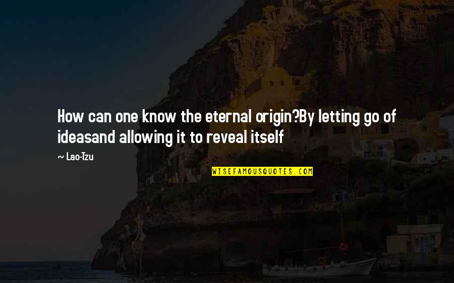 Victim Of Robbery Quotes By Lao-Tzu: How can one know the eternal origin?By letting Victim Of Robbery Quotes By Lao-Tzu: How can one know the eternal origin?By letting