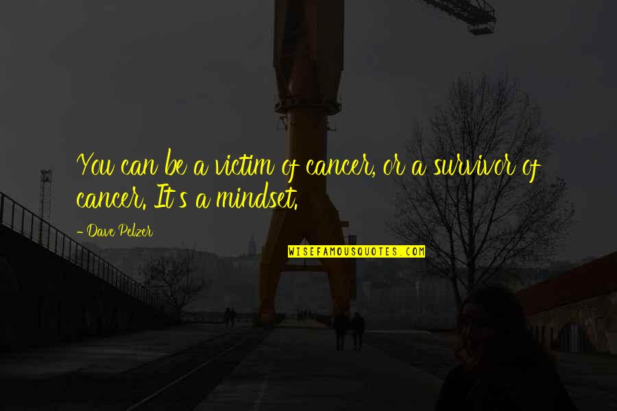 Victim To Survivor Quotes By Dave Pelzer: You can be a victim of cancer, or